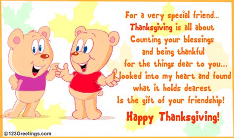 A Thanksgiving Gift For Your Friend... Free Friends eCards | 123 Greetings