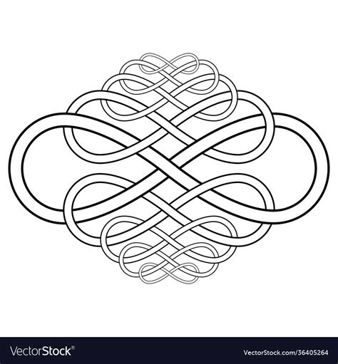 Calligraphy knot pattern from infinity symbol Vector Image