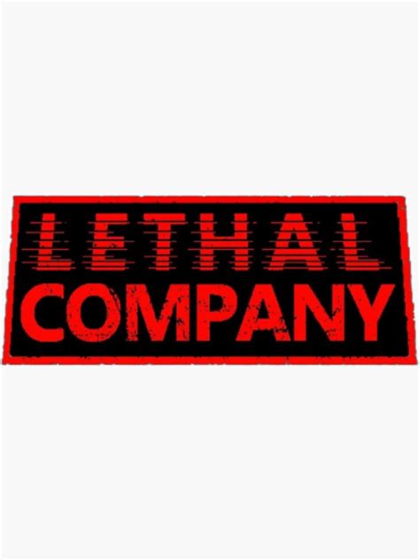 "Lethal Company Logo Dark" Sticker for Sale by EmberlyDawn | Redbubble