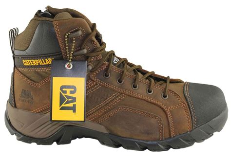 NEW CATERPILLAR CAT ARGON HI SIDE ZIP MENS STEEL TOE WORK/SAFETY BOOTS ...