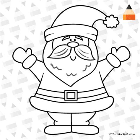 Santa Drawing Step By Step