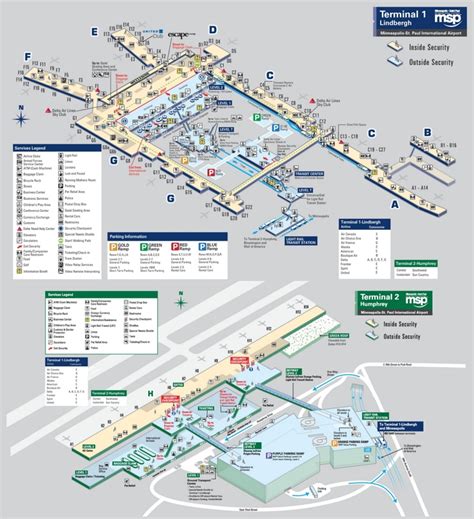 Minneapolis–Saint Paul International Airport map - Ontheworldmap.com