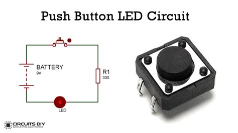 Push Button LED Circuit - Basic Electronics