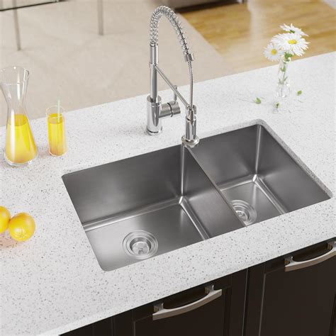 36 Inch Double Bowl Undermount Kitchen Sink – Kitchen Info