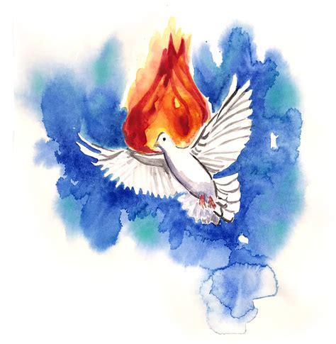 Holy Spirit Dove Flame Pentecost Confirmation Catholic Waterproof Vinyl ...