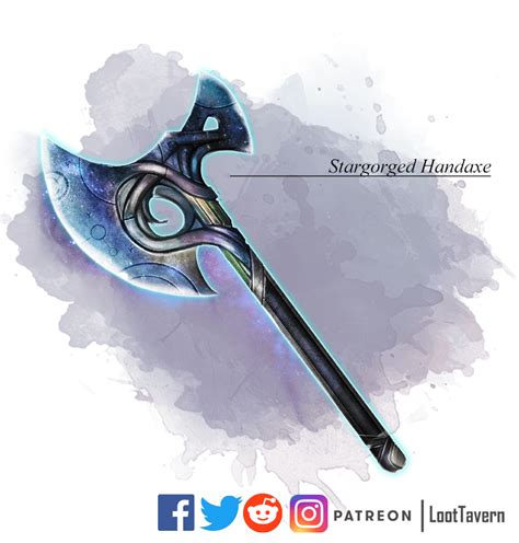 [Art][OC] Forged within the stars, this axe is the perfect companion ...