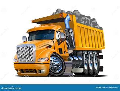 Vector Cartoon Dump Truck | CartoonDealer.com #96920919