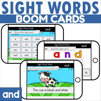 Sight Word Boom Cards™ Activities: and by The Connett Connection