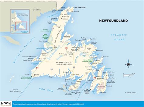 Detailed Map Of Newfoundland And Travel Information | Download Free ...