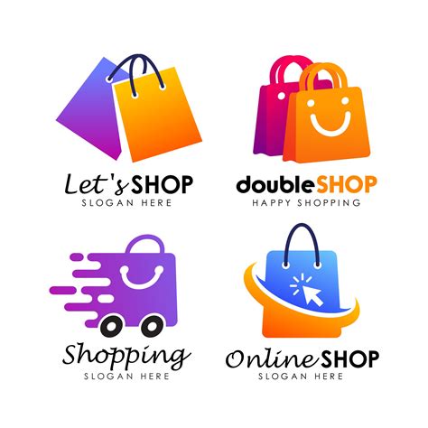 shopping store logo design vector 2550054 Vector Art at Vecteezy