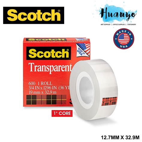 3M Scotch 600 Transparent Adhesive Tape (19MM X 33M)