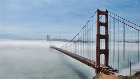 Golden Gate Bridge lost in the fog wallpaper - World wallpapers - #52082