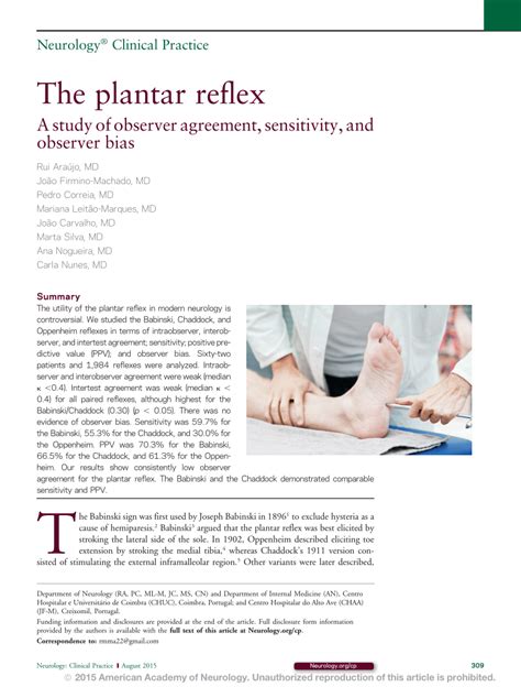 (PDF) The plantar reflex