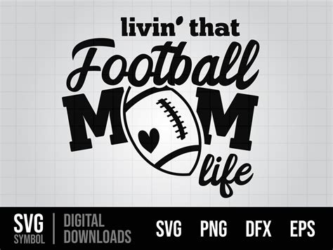 Football Mom SVG Livin' That Football Mom Life SVG - Etsy UK