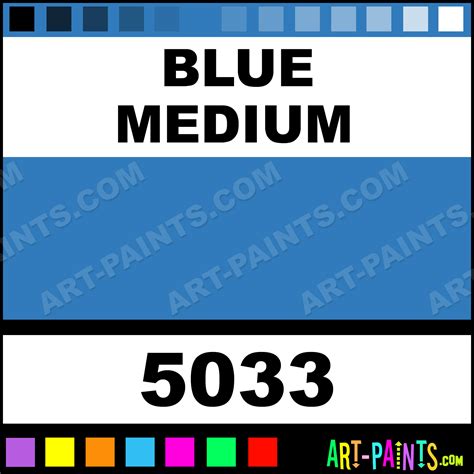 Blue Medium Matte Acrylic Paints - 5033 - Blue Medium Paint, Blue ...