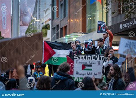 Free Palestine Rally editorial photo. Image of adelaide - 218716561