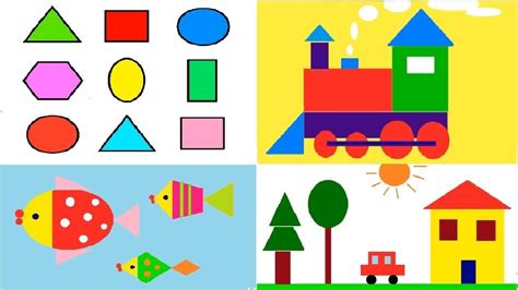 Coloring Shapes and Make Pictures of Shapes | Make pictures, Art ...