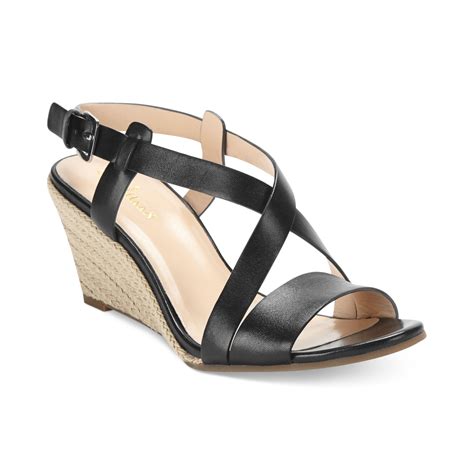 Cole Haan Womens Taylor Wedge Sandals in Black - Lyst