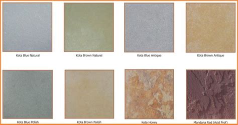 Kota stones are popular for its natural and attractive colors such as ...