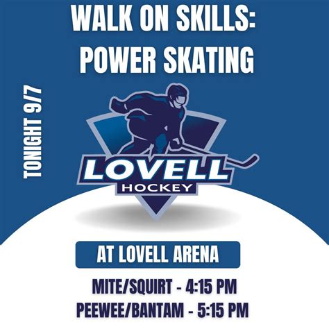 Lovell Hockey on Twitter: "Walk on skills for power skating will be ...