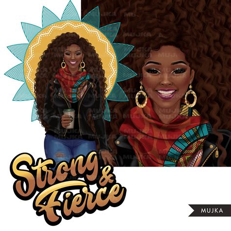 Black woman clipart, Self worth png, Strong and fierce sublimation ...