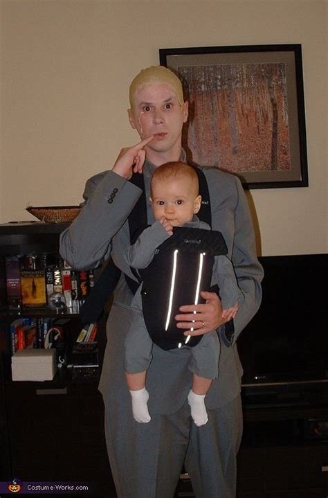 Austin Powers Dr. Evil & Mini-Me Costume | Funny baby halloween ...