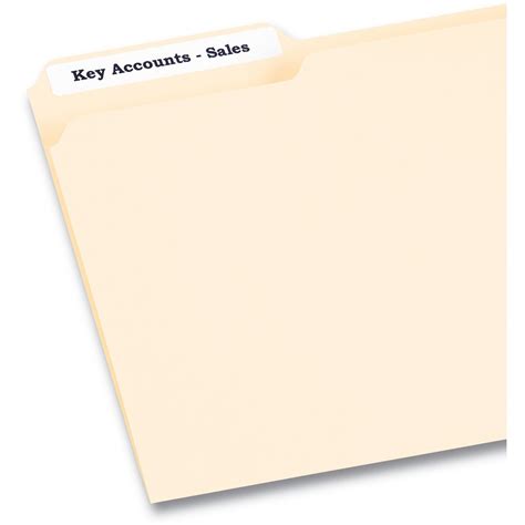 Avery 8366 White File Folder Labels, 1/3 Cut, Laser Inkjet, Pack of 750 ...