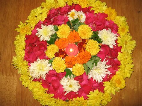 Meenal's blog..: Diwali Flower Rangoli with rose petals ...