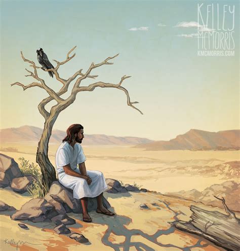 Kelley McMorris illustration: Jesus Tempted in the Desert