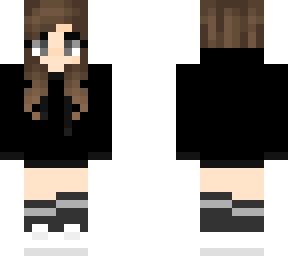 Black Hoodie Girl | Minecraft Skin