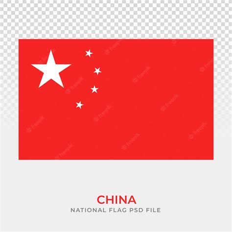 Premium PSD | A red flag of china