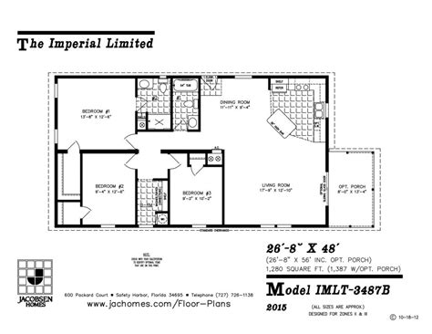 IMLT-3487B Mobile Home Floor Plan - Ocala Custom Homes