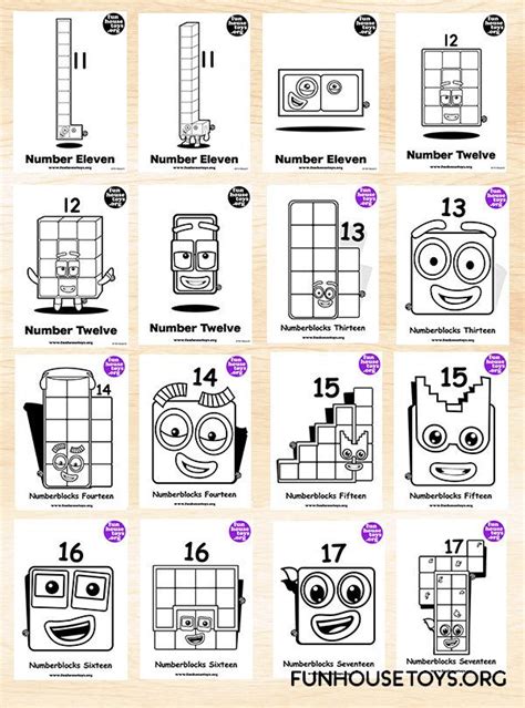 Free Printable Numberblocks Coloring Pages