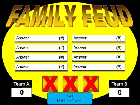 Make Your Own Family Feud Game With These Free Templates | Family feud ...