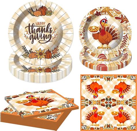 Amazon.com: Thanksgiving Paper Plates, Thanksgiving Disposable Plates ...