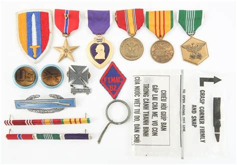 VIETNAM WAR US ARMY PURPLE HEART NAMED MEDAL GROUP in United States