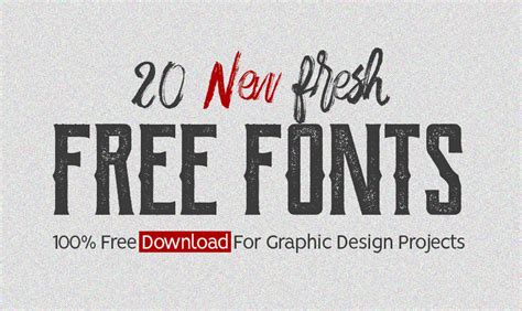 Download 20 Fresh Free Fonts for Graphic Design Projects Graphic Design ...