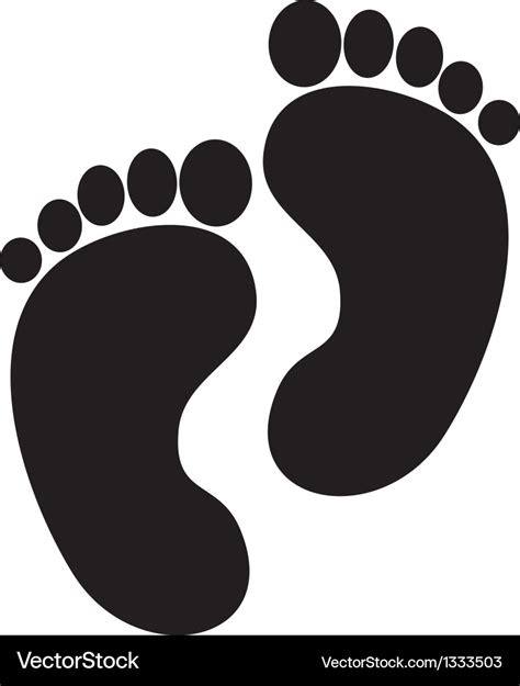 Foot print Royalty Free Vector Image - VectorStock