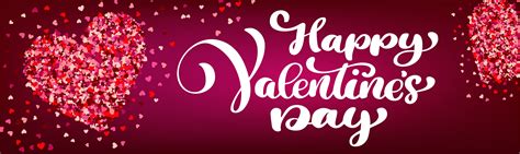 Text lettering Happy Valentines day banners 370815 Vector Art at Vecteezy