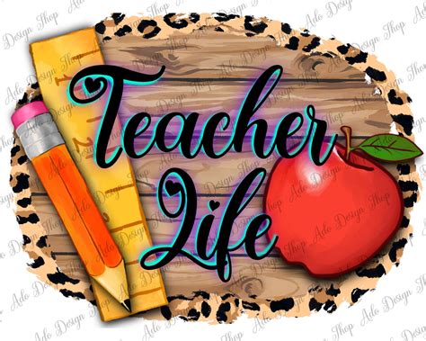 Teacher Life Png Back to School Sublimation Teacher Clipart - Etsy UK