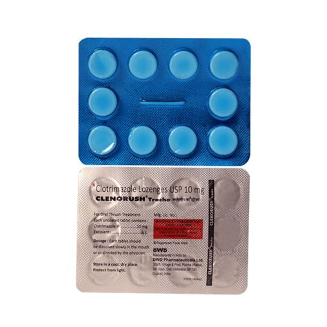 Clenorush® Troche Clotrimazole Lozenges 10mg Antifungal | skinorac