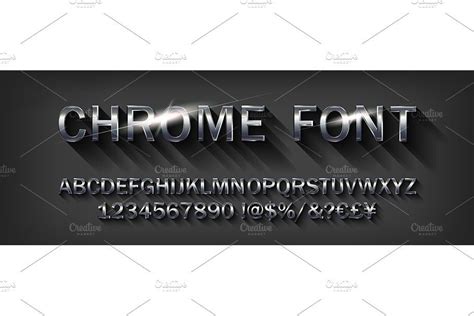 Chrome Alphabet Vector Font. | Alphabet, Chrome, Vector