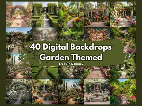 40 Stunning Garden-themed Photography Backdrops for Digital Download ...