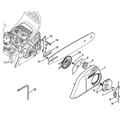 Stihl MS 181 Chainsaw (MS181) Parts Diagram, Quick Chain Tensioner