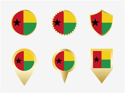 Vector flag set of Guinea-bissau. 22822504 Vector Art at Vecteezy