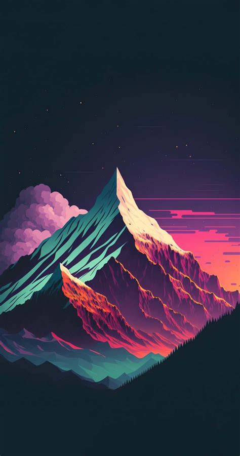 Digital art of mountains - Wallpaper Cave