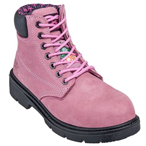 Moxie Boots: Women's 50162 Steel Toe Waterproof EH Pink Alice Work Boots