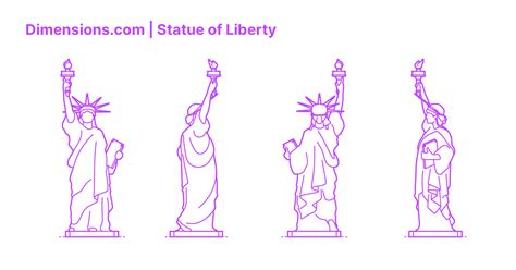 Statue of Liberty Dimensions & Drawings | Dimensions.com