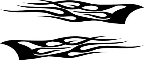 Pair Of Tribal Flames - 12" x 2" Choose Color - Vinyl Decal Sticker ...