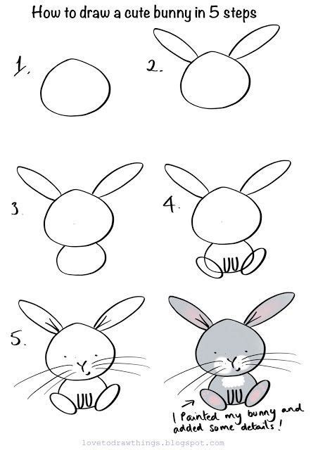 how to draw an easter bunny step by step drawing instructions for kids ...